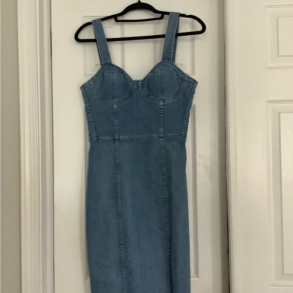 GRLFRND Blue Denim Dress